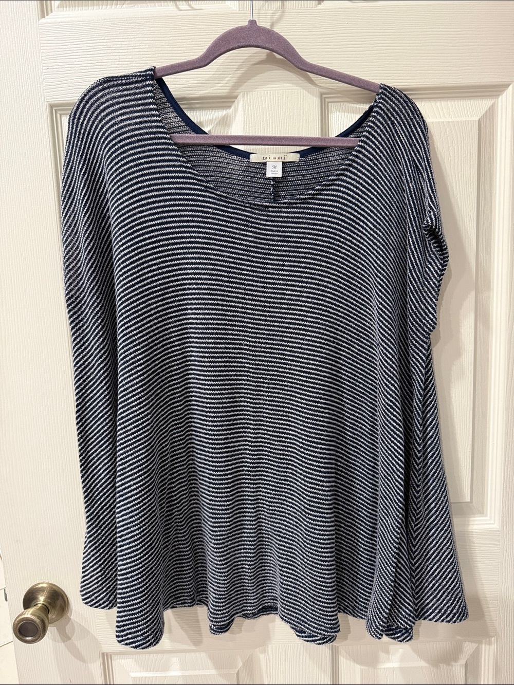 Striped Short Sleeve Sweater